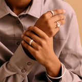 Silver soft dome ring in bold & narrow design