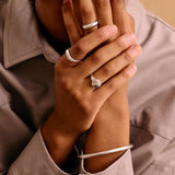 Silver Round Signet Ring